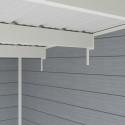 Abri de jardin en bois composite 28mm gris clair 14,90m² PREMIUM toit plat - Woodlife Garden