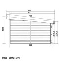 Abri de jardin en bois composite 28mm gris clair 14,90m² PREMIUM toit plat - Woodlife Garden