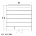 Abri de jardin en bois composite 28mm gris clair 14,90m² PREMIUM toit plat - Woodlife Garden