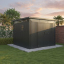 Abri de jardin en acier galvanisé Kosto 8,64m² + kit d'ancrage - X-Métal