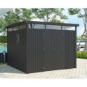 Abri de jardin en acier galvanisé Kosto 8,64m² + kit d'ancrage - X-Métal