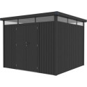Abri de jardin en acier galvanisé Kosto 8,64m² + kit d'ancrage - X-Métal