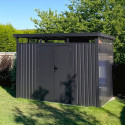Abri de jardin en acier galvanisé Kosto 8,64m² + kit d'ancrage - X-Métal