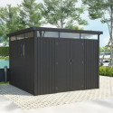 Abri de jardin en acier galvanisé Kosto 8,64m² + kit d'ancrage - X-Métal