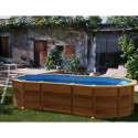 Piscine Amazonia ovale en acier imitation bois 744x399cm sans renforts apparents – Gré