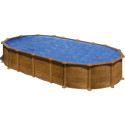 Piscine Amazonia ovale en acier imitation bois 744x399cm sans renforts apparents – Gré