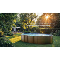 Piscine Amazonia ovale en acier imitation bois 744x399cm sans renforts apparents – Gré
