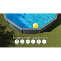 Piscine hors sol Louko ronde en acier gris anthracite Ø320xH122cm – Gré