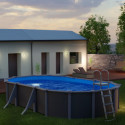 Piscine hors sol Louko ovale en acier gris anthracite 527x327cm – Gré