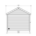 Abri de jardin 8,62m² en bois massif 19mm traité autoclave + terrasse CAMBRAI - SOLID