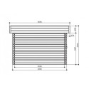 Abri de jardin Viborg 13,71m² en bois traité 40mm avec double porte - SOLID