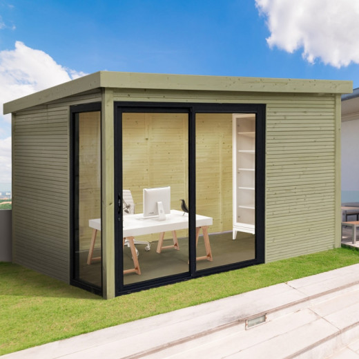 Bureau de jardin Seda 9,22m² en bois traité 28mm - SOLID
