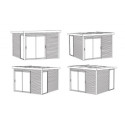 Bureau de jardin Seda 9,22m² en bois traité 28mm - SOLID