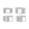 Bureau de jardin Sagres 9,22m² en bois traité 28mm avec terrasse - SOLID