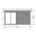 Bureau de jardin Faro 12,25m² en bois traité 28mm - SOLID