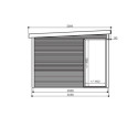 Bureau de jardin Faro 12,25m² en bois traité 28mm - SOLID