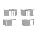 Bureau de jardin Faro 12,25m² en bois traité 28mm - SOLID