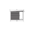 Bureau de jardin Tavira 12,25m² en bois traité 28mm avec terrasse- SOLID