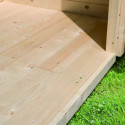 Sauna d'extérieur Miramar - noir avec vestibule - poêle 9KW ctrl externe - 3 à 6 places 73mm - KARIBU