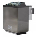 Sauna d'extérieur Miramar - noir avec vestibule - poêle Easy Bio 9000W - 3 à 6 places 73mm - KARIBU