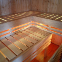 Eclairage d’ambiance du dessous du banc avec quatre tubes lumineux LED coloré avec télécommande pour sauna – Karibu