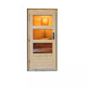 Porte en bois moderne pour sauna - Karibu