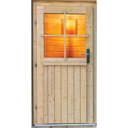 Porte semi-vitrée classique pour sauna - Karibu