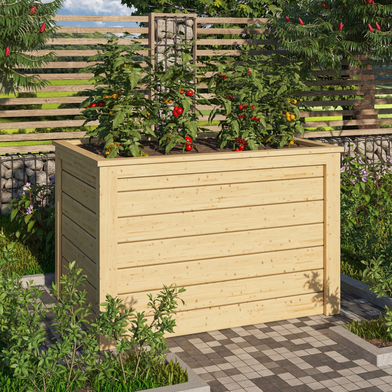 Potager surélevé 260L en bois 19mm - naturel – Karibu