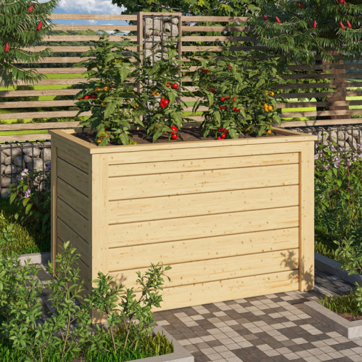 Potager surélevé 260L en bois 19mm - naturel – Karibu