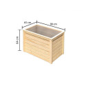 Potager surélevé 260L en bois 19mm - naturel – Karibu