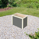 Potager surélevé 260L en bois 19mm - gris terre – Karibu