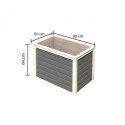 Potager surélevé 260L en bois 19mm - gris terre – Karibu