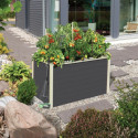 Potager surélevé 260L en bois 19mm - gris terre – Karibu