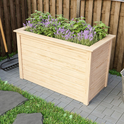 Potager surélevé 460L en bois 19mm - naturel – Karibu