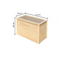 Potager surélevé 460L en bois 19mm - naturel – Karibu