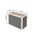 Potager surélevé 460L en bois 19mm - gris terre – Karibu