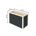 Potager surélevé 460L en bois 19mm - anthracite – Karibu