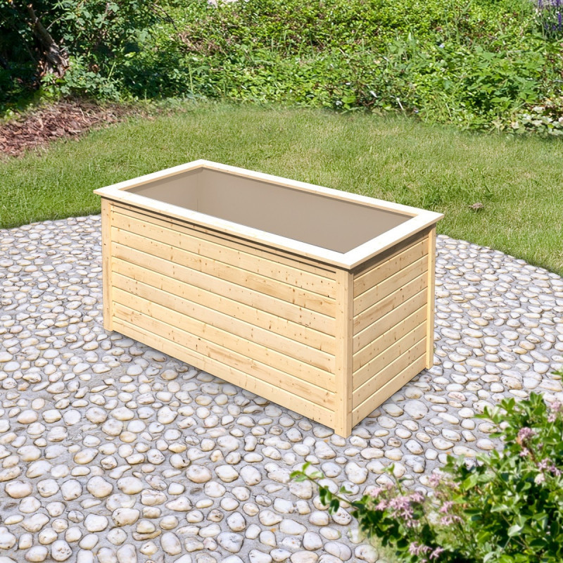 Potager surélevé 835L en bois 19mm - naturel – Karibu