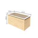 Potager surélevé 835L en bois 19mm - naturel – Karibu