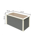 Potager surélevé 835L en bois 19mm - gris terre – Karibu