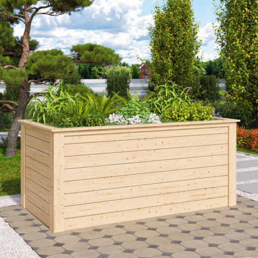 Potager surélevé 1490L en bois 28mm - naturel – Karibu