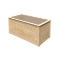 Potager surélevé 1490L en bois 28mm - naturel – Karibu