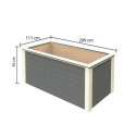 Potager surélevé 1490L en bois 28mm - gris terre – Karibu