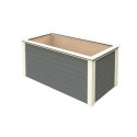 Potager surélevé 1490L en bois 28mm - gris terre – Karibu
