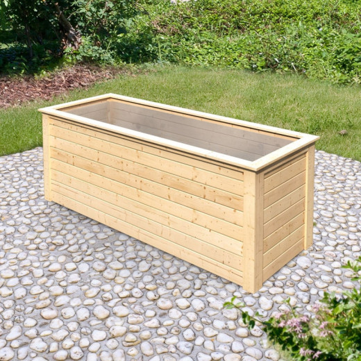 Potager surélevé 1520L en bois 28mm - naturel – Karibu