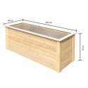 Potager surélevé 1520L en bois 28mm - naturel – Karibu