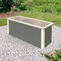 Potager surélevé 1520L en bois 28mm - gris terre – Karibu