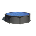 Piscine hors sol Juni ronde en acier gris anthracite Ø480xH132cm – Gré