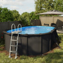 Piscine hors sol Juni ovale en acier gris anthracite 527x327cm – Gré