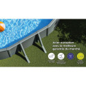 Piscine hors sol Juni ovale en acier gris anthracite 527x327cm – Gré